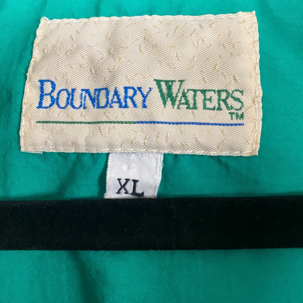 Boundary Waters Vintage, Minnesota Teal Nylon Windbreaker Jacket XL, Gorpcore - Picture 2 of 6